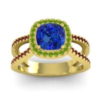 Halo Cushion Pave Daman Ring