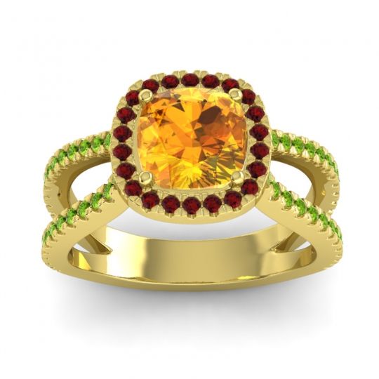 Halo Cushion Pave Daman Ring