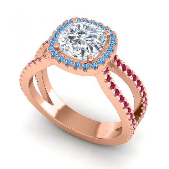 Halo Cushion Pave Daman Ring