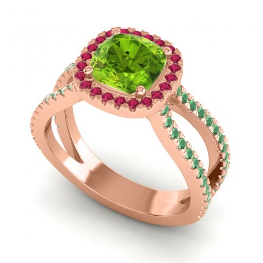 Halo Cushion Pave Daman Ring