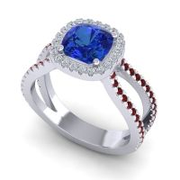 Halo Cushion Pave Daman Ring
