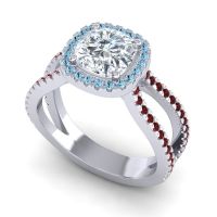 Halo Cushion Pave Daman Ring