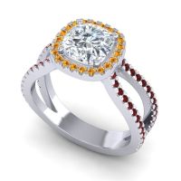 Halo Cushion Pave Daman Ring