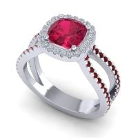 Halo Cushion Pave Daman Ring