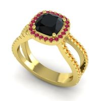 Halo Cushion Pave Daman Ring