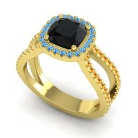 Halo Cushion Pave Daman Ring