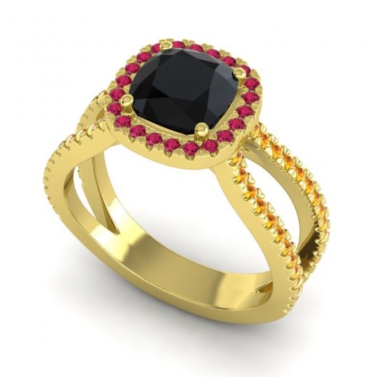 Halo Cushion Pave Daman Ring