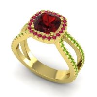 Halo Cushion Pave Daman Ring