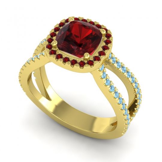 Halo Cushion Pave Daman Ring