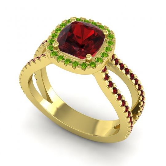 Halo Cushion Pave Daman Ring