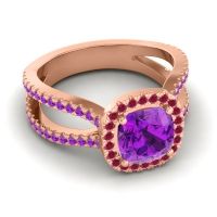 Halo Cushion Pave Daman Ring