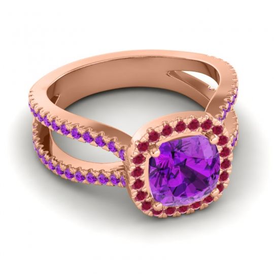 Halo Cushion Pave Daman Ring