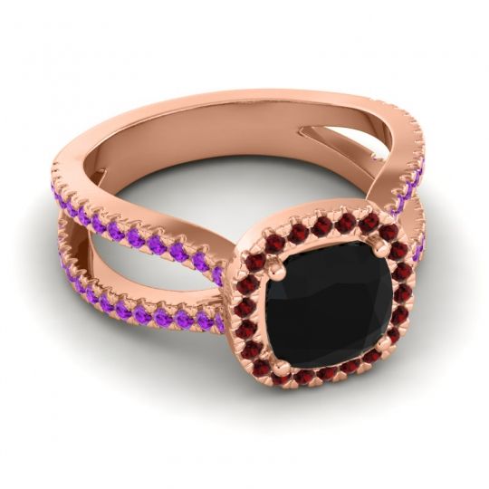 Halo Cushion Pave Daman Ring