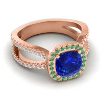 Halo Cushion Pave Daman Ring