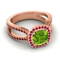 Halo Cushion Pave Daman Ring