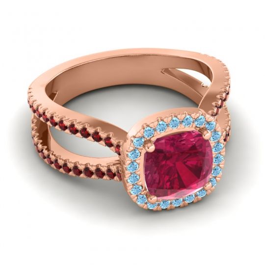 Halo Cushion Pave Daman Ring