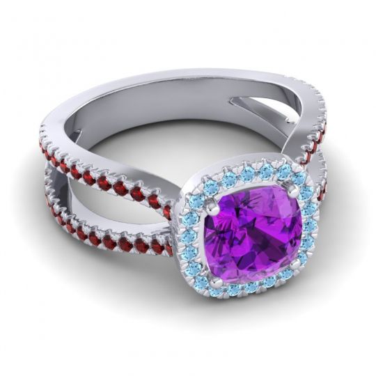 Halo Cushion Pave Daman Ring