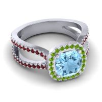 Halo Cushion Pave Daman Ring