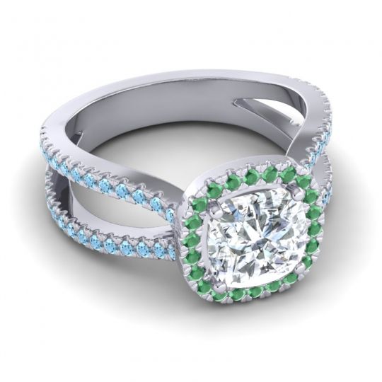 Halo Cushion Pave Daman Ring