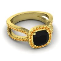 Halo Cushion Pave Daman Ring