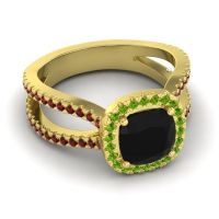 Halo Cushion Pave Daman Ring