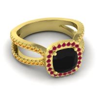 Halo Cushion Pave Daman Ring