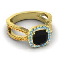 Halo Cushion Pave Daman Ring