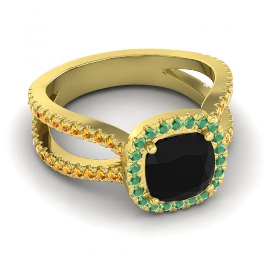 Halo Cushion Pave Daman Ring
