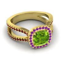 Halo Cushion Pave Daman Ring