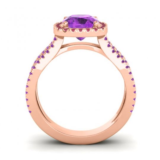 Halo Cushion Pave Daman Ring