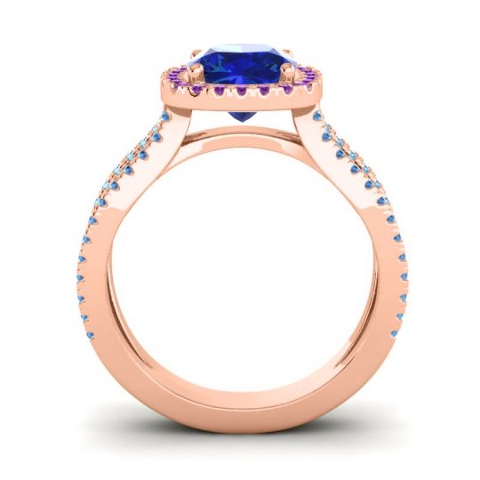 Halo Cushion Pave Daman Ring