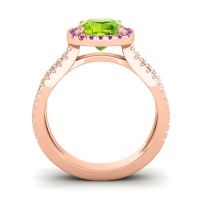 Halo Cushion Pave Daman Ring