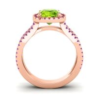 Halo Cushion Pave Daman Ring