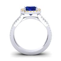 Halo Cushion Pave Daman Ring