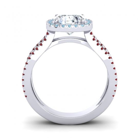 Halo Cushion Pave Daman Ring