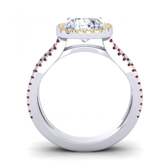 Halo Cushion Pave Daman Ring