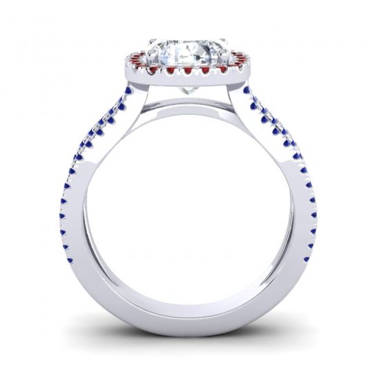 Halo Cushion Pave Daman Ring