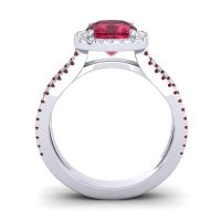 Halo Cushion Pave Daman Ring
