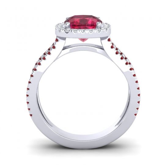 Halo Cushion Pave Daman Ring