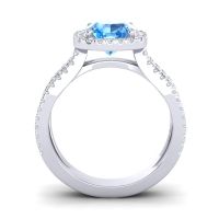 Halo Cushion Pave Daman Ring