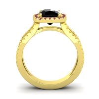 Halo Cushion Pave Daman Ring