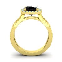 Halo Cushion Pave Daman Ring