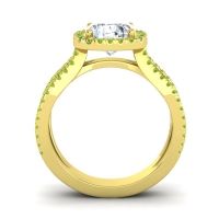 Halo Cushion Pave Daman Ring