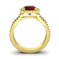 Halo Cushion Pave Daman Ring
