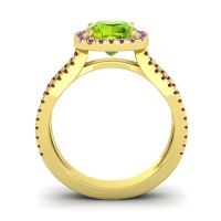 Halo Cushion Pave Daman Ring