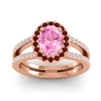 Halo Oval Pave Tejas Ring