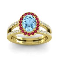 Halo Oval Pave Tejas Ring