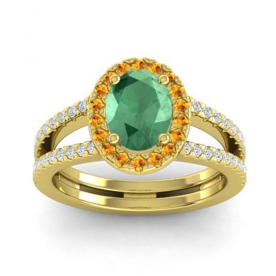 Halo Oval Pave Tejas Ring