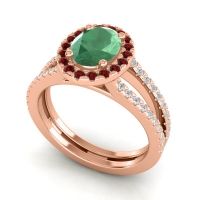 Halo Oval Pave Tejas Ring