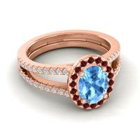 Halo Oval Pave Tejas Ring